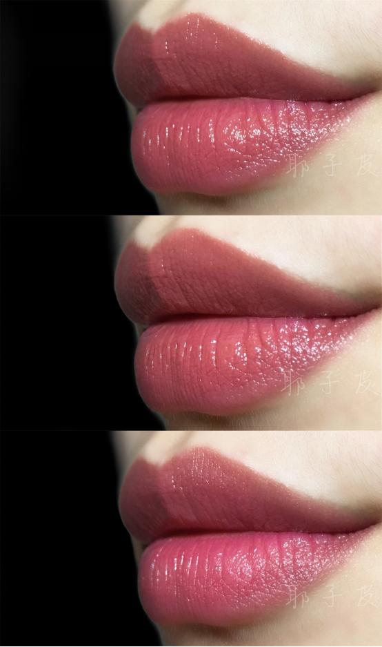 紫调豆沙色口红和红调豆沙色口红,巴黎欧莱雅161口红轻吻豆沙