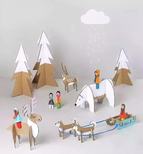 废旧纸箱手工制作玩具收纳架,废旧纸箱手工益智玩具