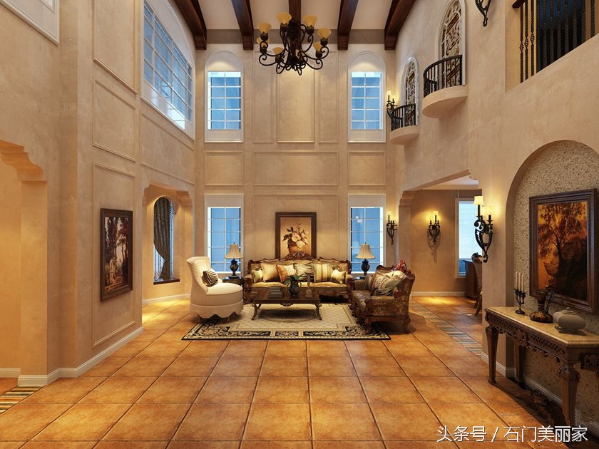 石家庄易水龙脉254平米别墅美式风格典雅韵律