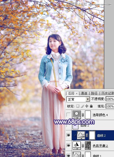 ps写真人像调色高级感黄背景,人像秋天调色ps