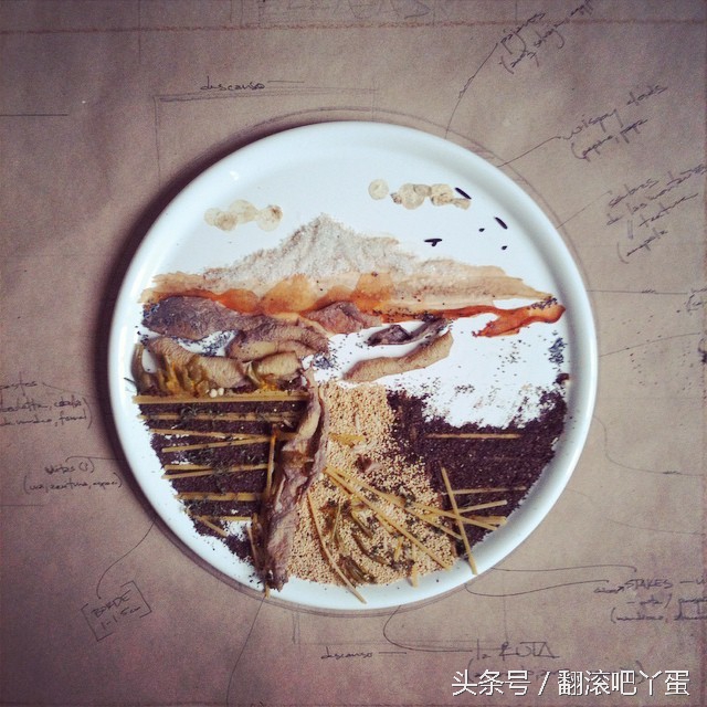 用米粒做图案,女孩用风景图做头像