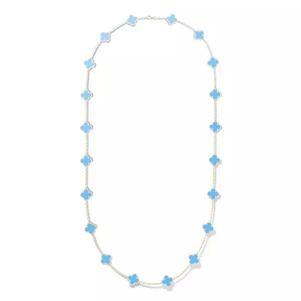 vca四叶草带钻项链系列,vca梵克雅宝四叶草项链