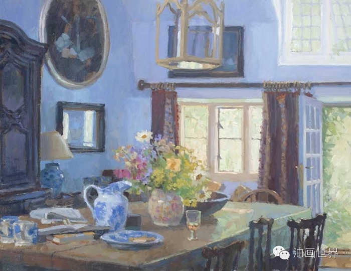 禅意山水意境油画,浓郁诗意的风景油画