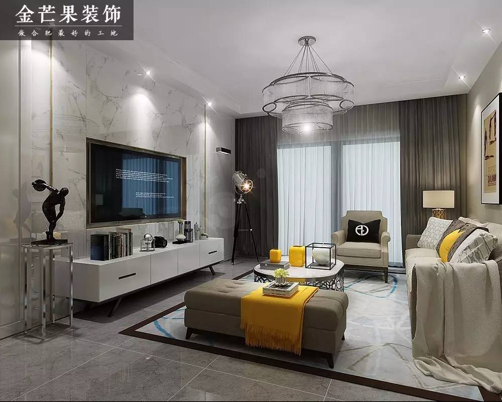 合肥金芒果装饰真实评价,合肥金芒果装饰实景现代简约风