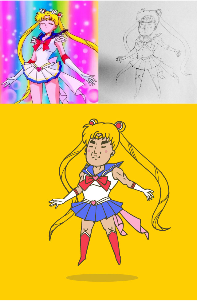 怎么做可爱的q版人物变装教程,怎么做q版人物的二次元脸