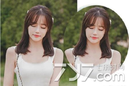 2017韩式中长发中分发型图片,适合圆脸微胖女生中长发韩式卷发