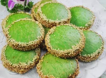 老式绿茶饼,清爽绿茶饼