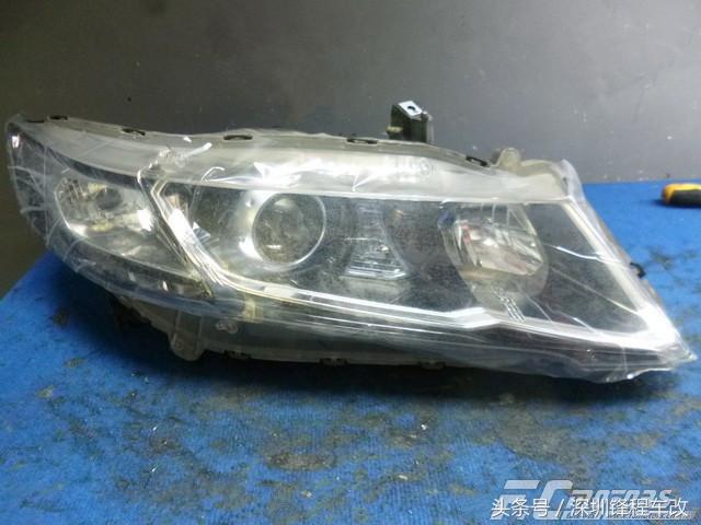 奥德赛远光灯改方形透镜,山东本田奥德赛感应大灯改装
