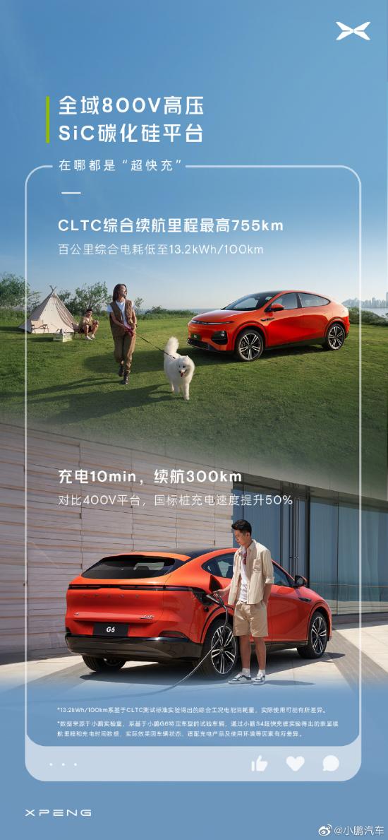 小鹏G6轿跑SUV发布,小鹏g6超智驾轿跑suv