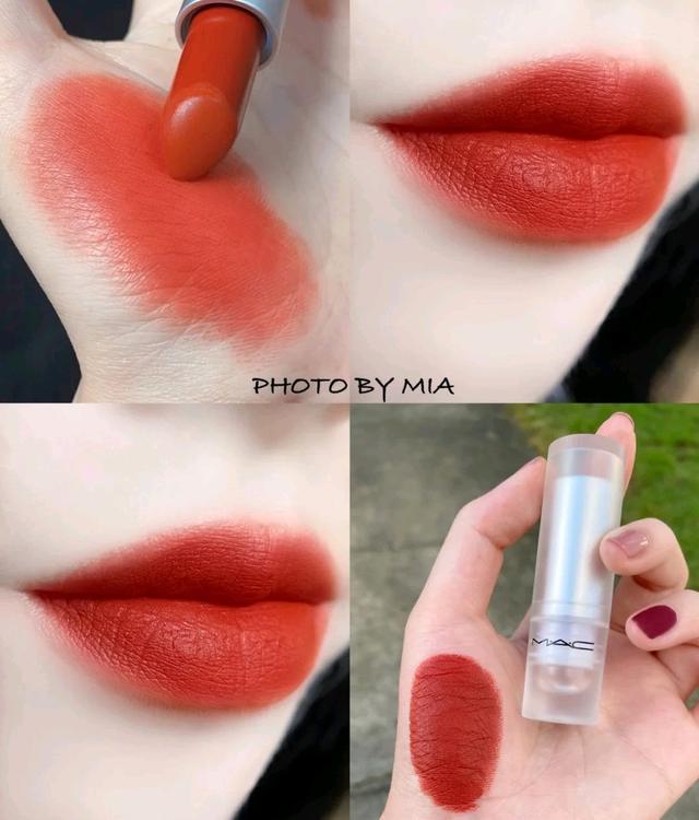 mac口红显少女气质,mac新款磨砂透明壳口红试色