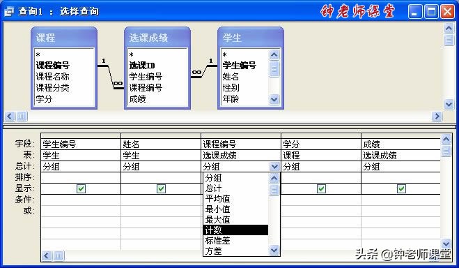 15、ACCESS总计查询（分组查询）设计（ACCESS图解操作系列）