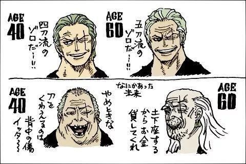 路飞索隆山治艾斯萨博娜美,当路飞老了以后