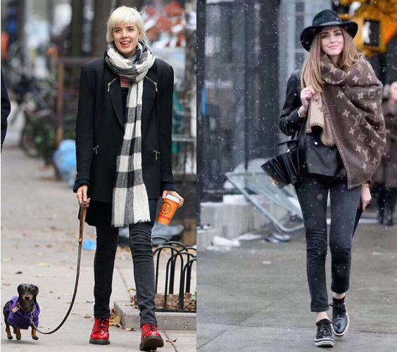 冬天围巾推荐高级感纯色,下雪了红色围巾