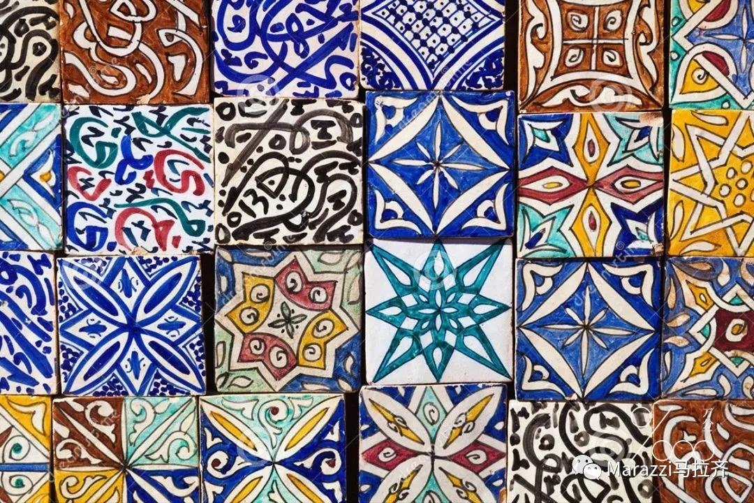 摩洛哥风格装饰效果图,摩洛哥风格花砖庭院