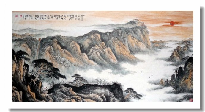 尹延水山水画作品,苏州市水墨山水画