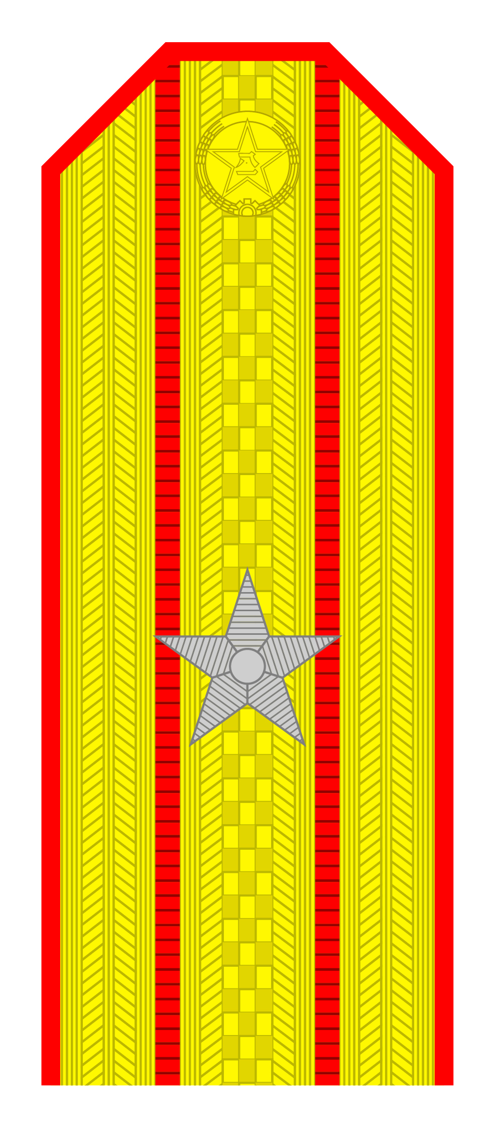 50年代解放军军衔肩章图解,55式上将军衔肩章