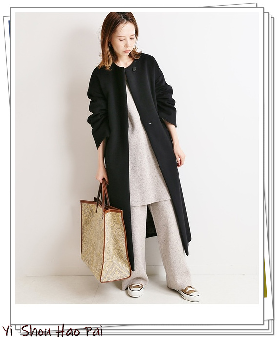 适合40岁女人的百搭大衣,白羊绒大衣穿搭40岁女士气质穿搭