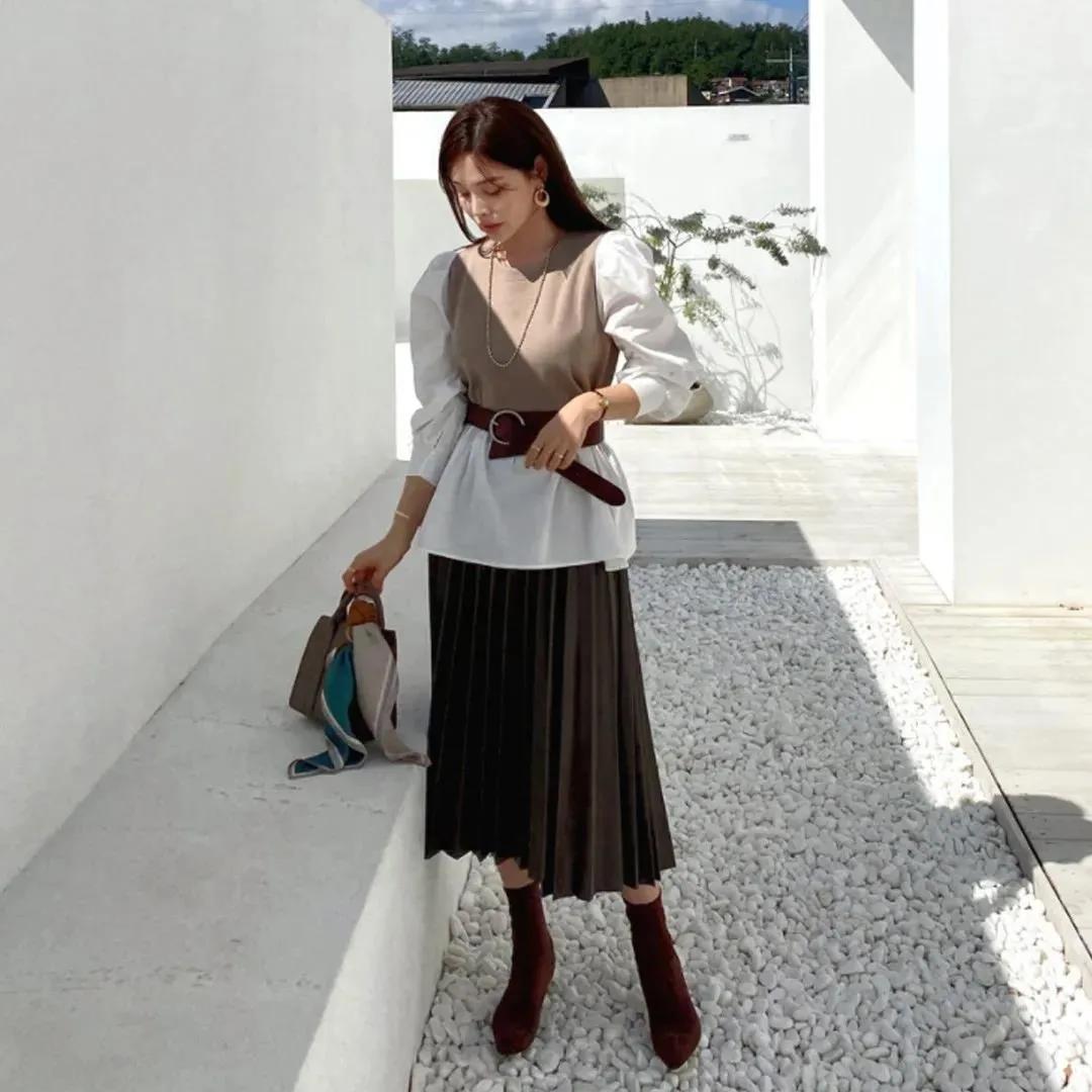韩国小个子女人味穿搭秋冬,韩国158小个子穿搭博主
