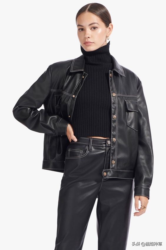 什么皮质的皮衣穿着好看,皮衣如何穿搭秋冬