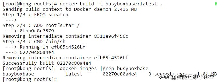 Docker利用busybox创建基础镜像,baseimage