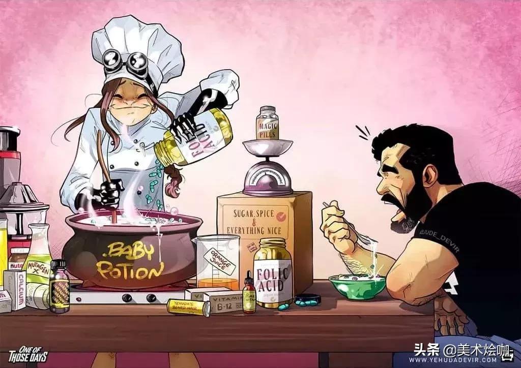 那个宠妻狂魔插画师又来秀恩爱了，这次是关于生孩子的……