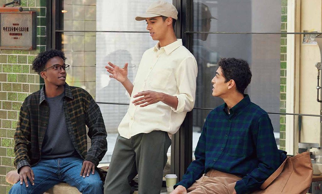 优衣库inesde联名款格子衬衫男,优衣库白衬衣怎么穿出高级感