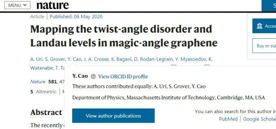 突破石墨烯研究的科学家曹原简历,为什么石墨烯顶尖人才曹原要出国