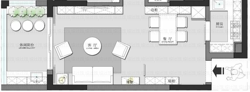 进门玄关餐柜鞋柜一体可双面摆放,玄关没做整面鞋柜如何布置