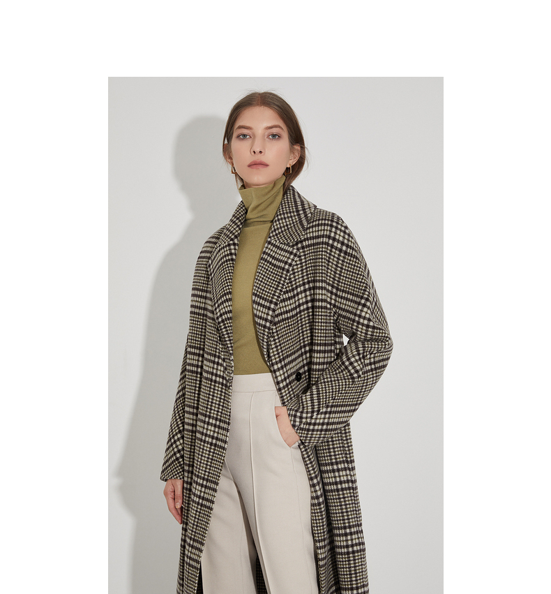 格子呢子大衣搭配女秋冬,秋冬小个子毛呢大衣搭配