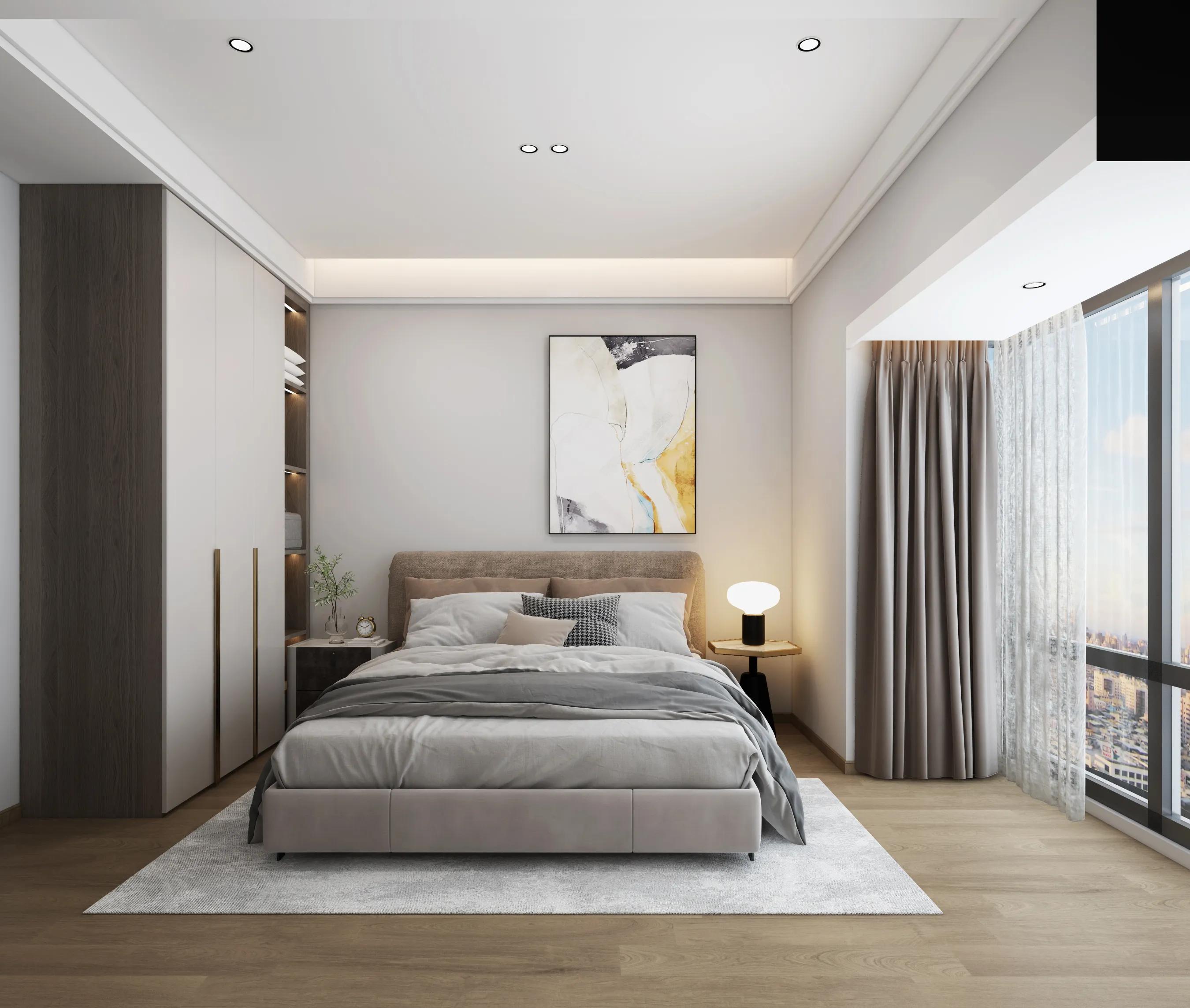 160平现代简约轻奢风格,160平方现代轻奢风