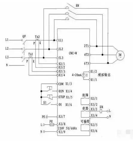 电接点压力表接软启动器接线图,软启动器控制二次回路接线图