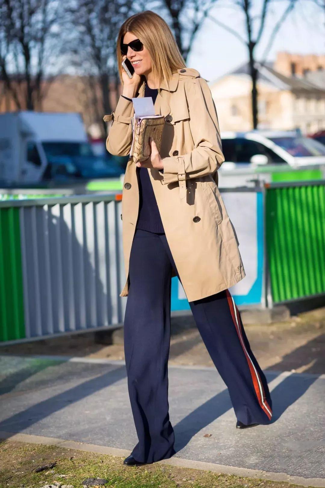 今年流行的条绒阔腿裤小个子穿搭,阔腿裤显瘦裤子保暖又好看