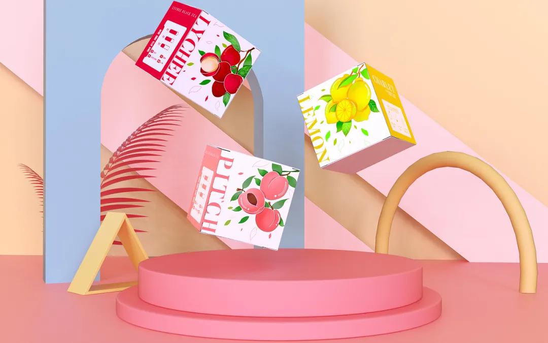 袋装茶包装设计图,水果茶怎么结合中式风格包装