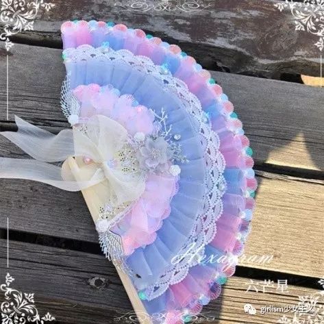 lolita轻小扇,lolita花朵团扇教程