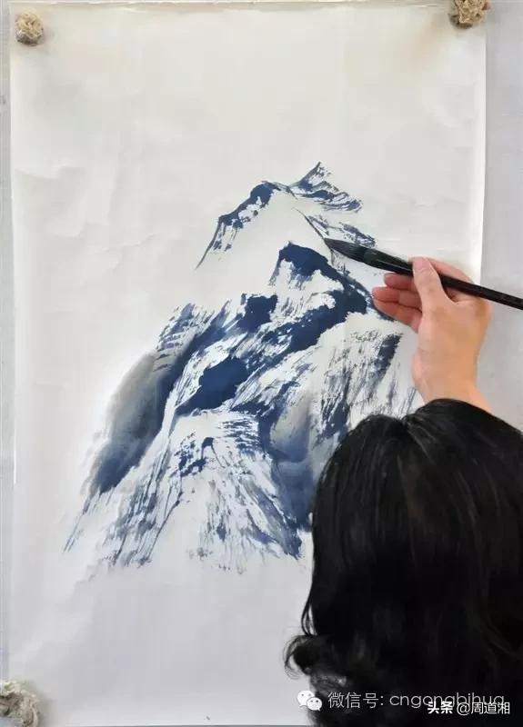 曾刚画山水画上色讲解,如何画山水画教学视频