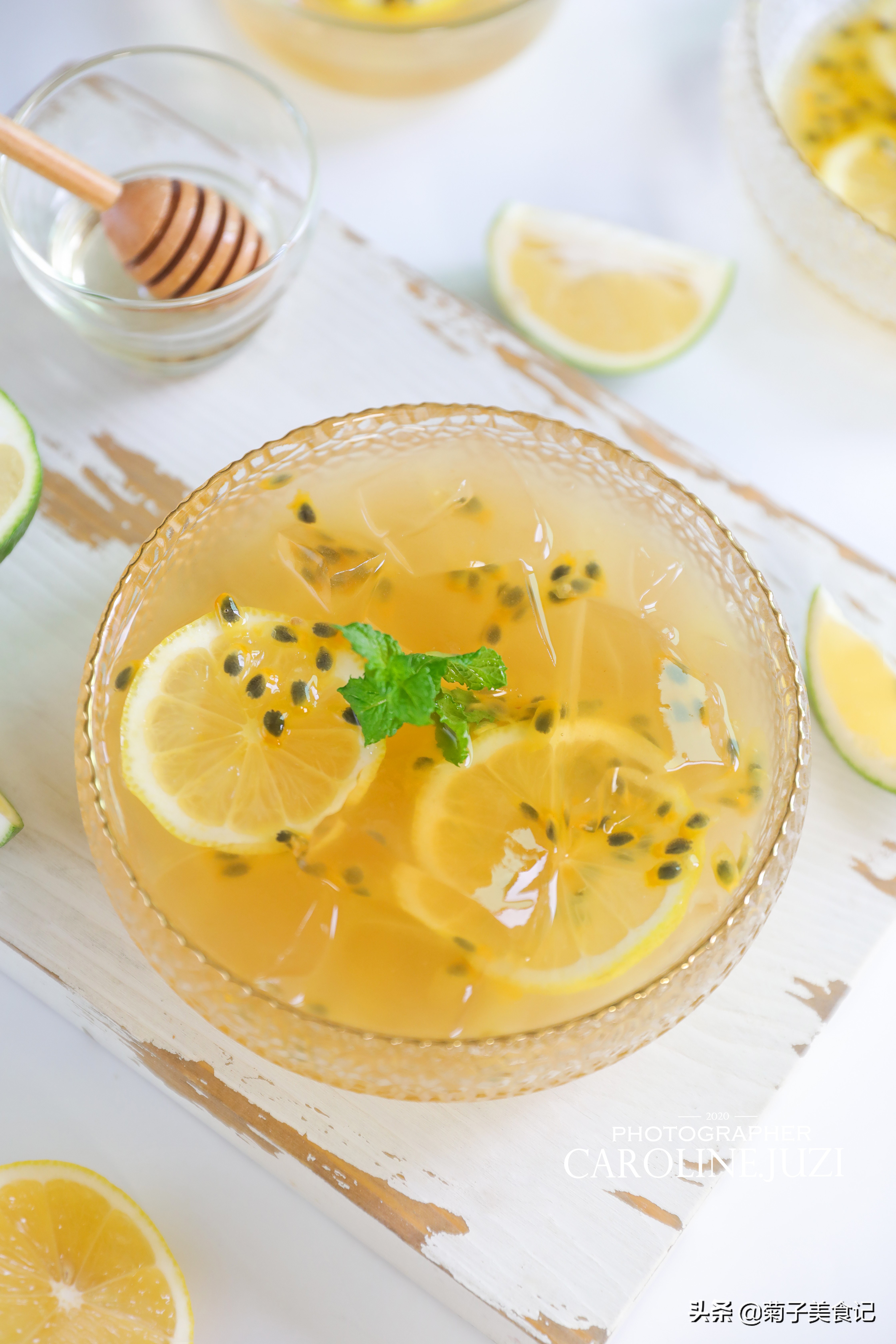 这款蜂蜜柠檬爱玉冻，冰冰凉凉酸甜可口，不愧是宝岛名小吃