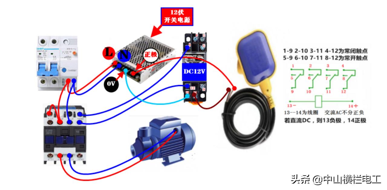 浮球开关用220v控制水泵安全吗,浮球开关控制水泵接线方法电路图