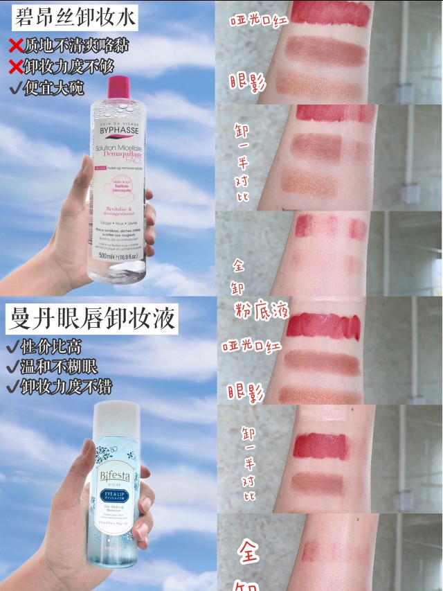 平价好用卸妆水测评,学生党平价卸妆水干皮推荐