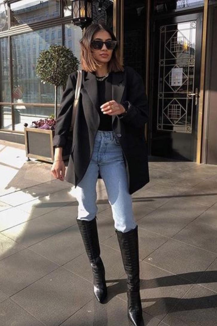 冬季显瘦裤子配靴子,现在还流行打底裤配靴子吗