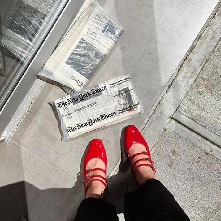 ins风穿搭玛丽珍鞋,小腿袜玛丽珍鞋穿搭合集