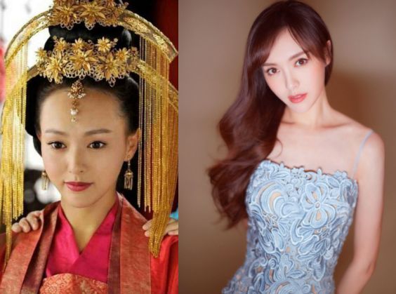 无刘海女明星长发发型,长脸型女星的无刘海发型