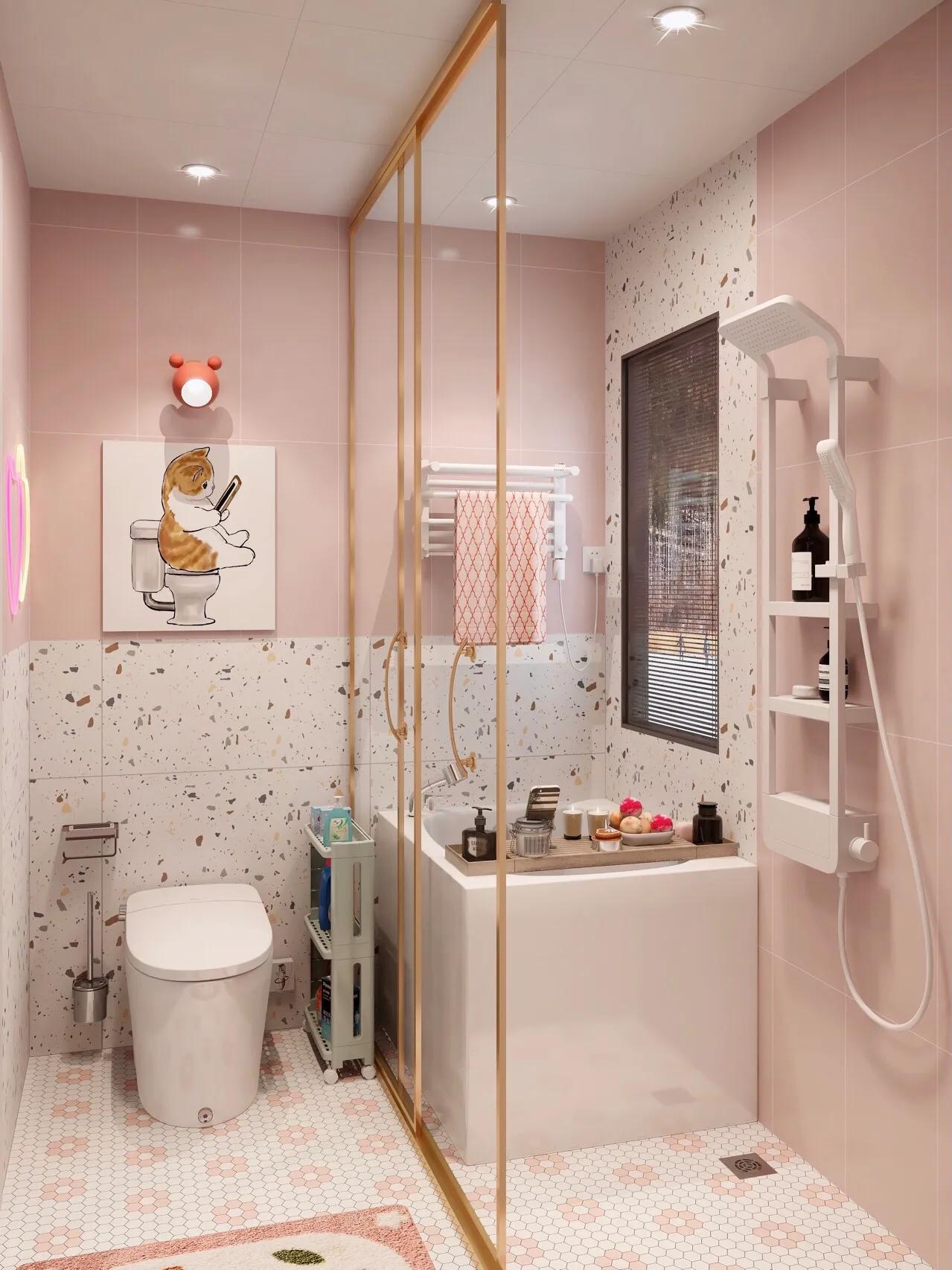 5平米浴室干湿分离,主卧4平米浴室干湿分离