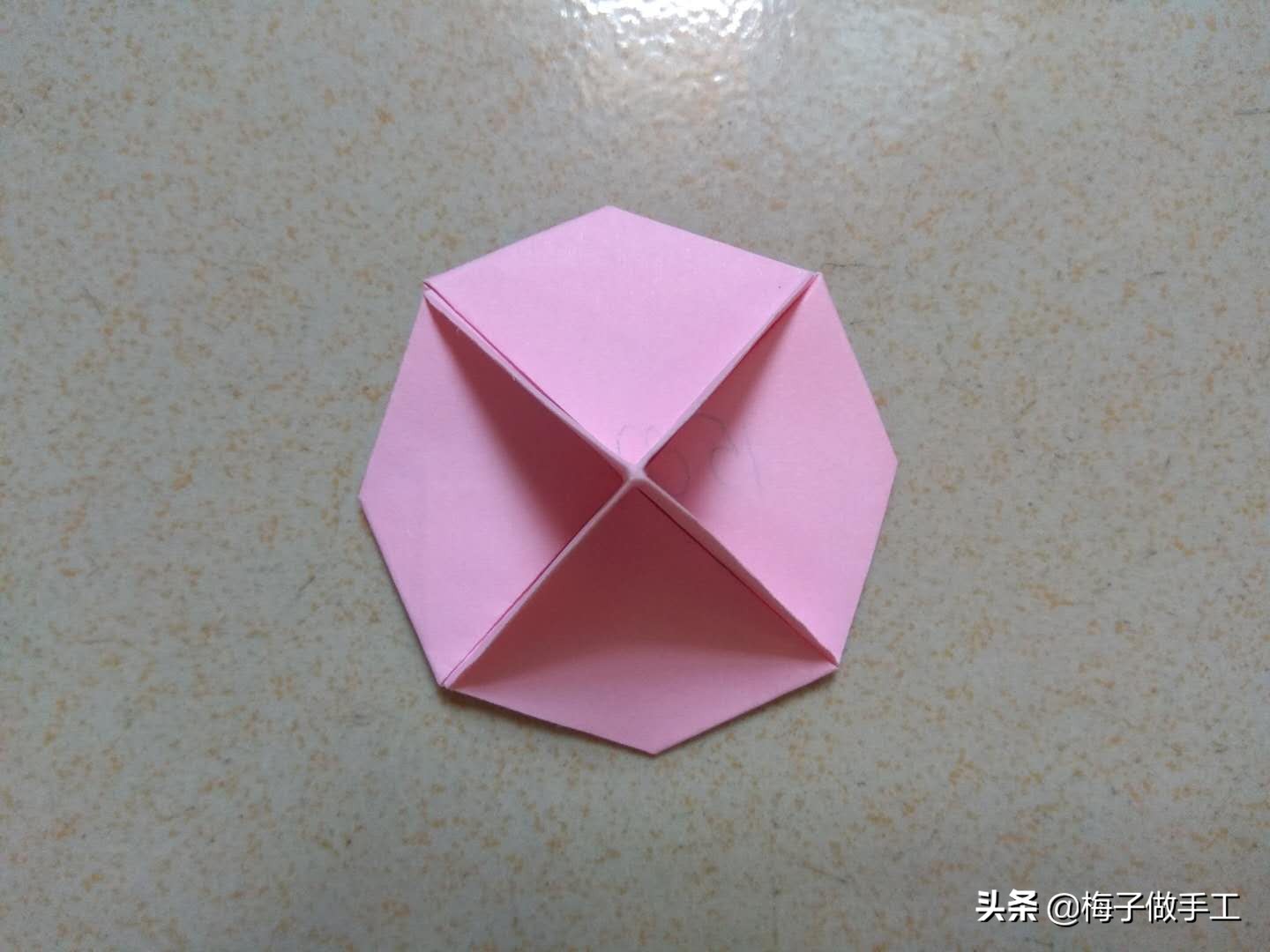 简易折纸小陀螺不用胶水一张纸,折纸小玩具一张纸超简单陀螺