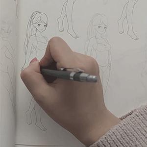 动漫人物只画一个头,大头动漫人物绘画