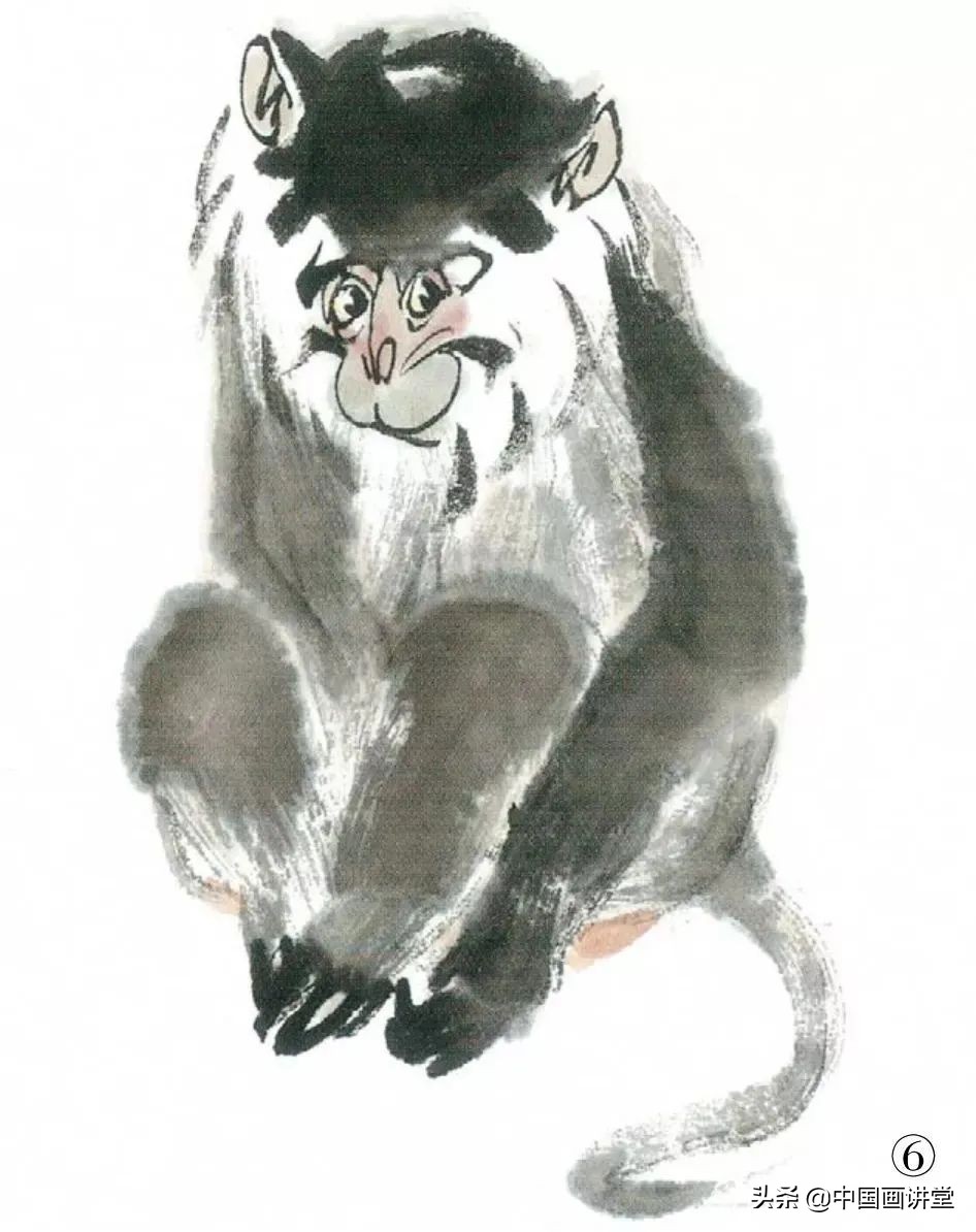 国画猴子入门教学,国画猴子简单的画法