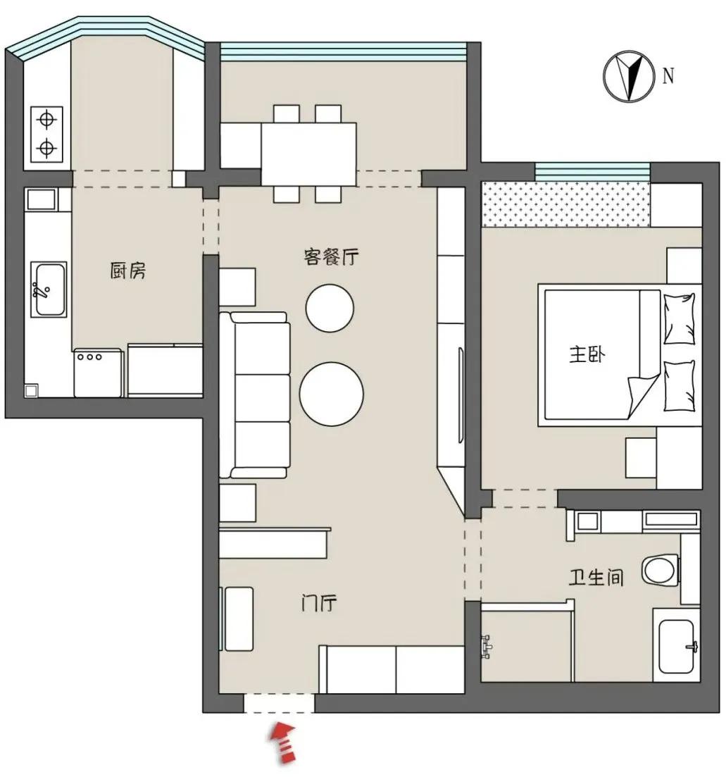 这家的电视柜既能收纳，也是喵星人乐园​