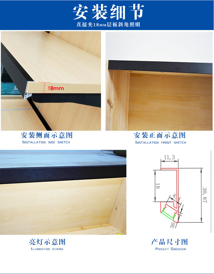 橱柜家具柜子里面装的灯，都是怎么安装的呢？灯都有什么样子的？