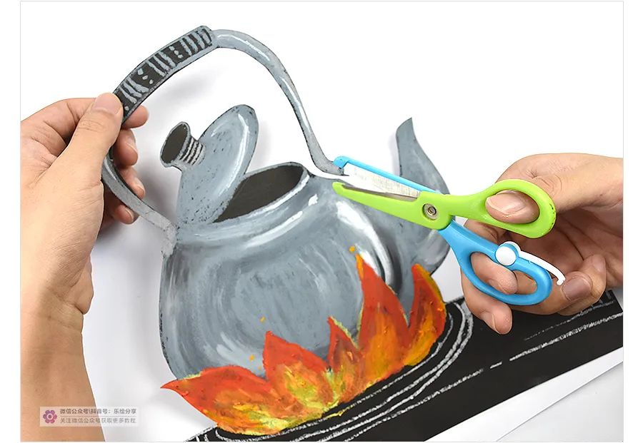 水溶油画棒儿童画简单又漂亮,初学儿童画油画棒图片