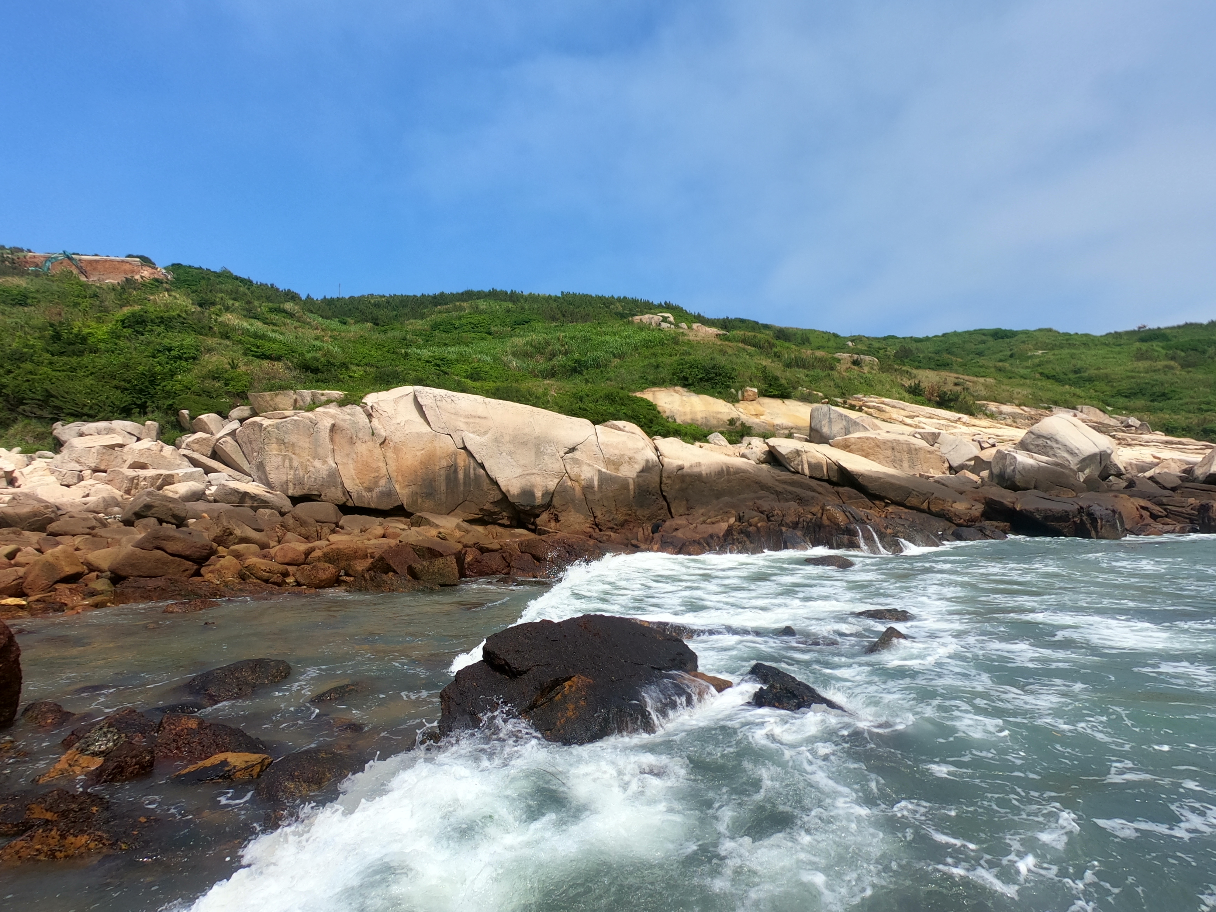 夕阳下美丽的东极岛,东极岛岛屿