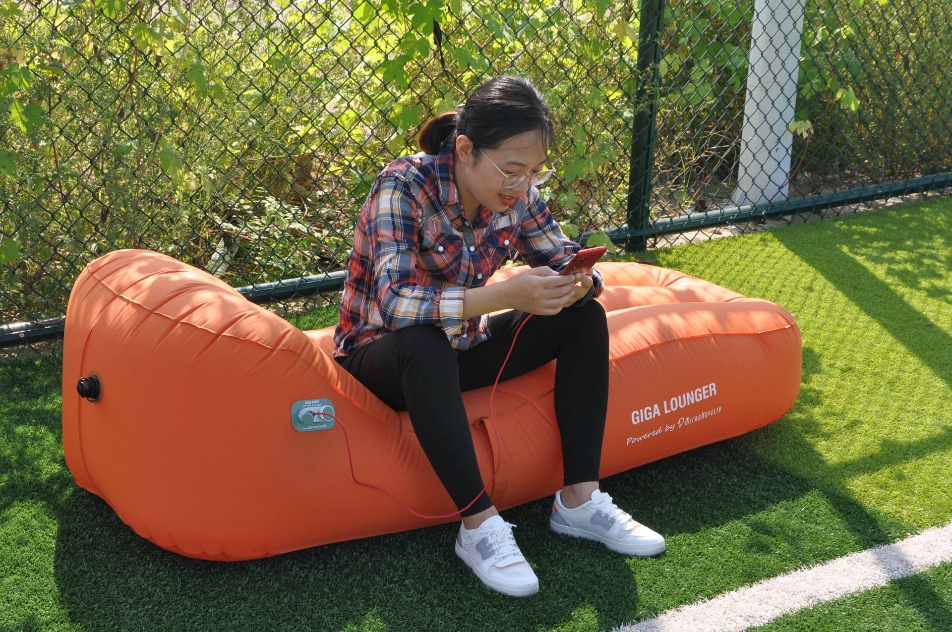 休闲懒人充气床,户外旅行自动充气床懒人必备